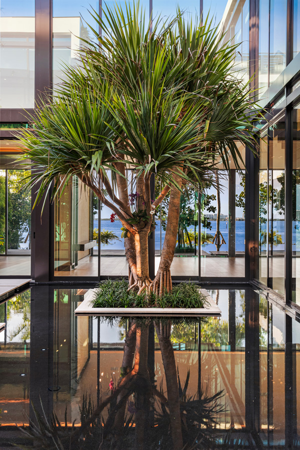 Interior of David and Victoria Beckham's Miami Beach mansion.