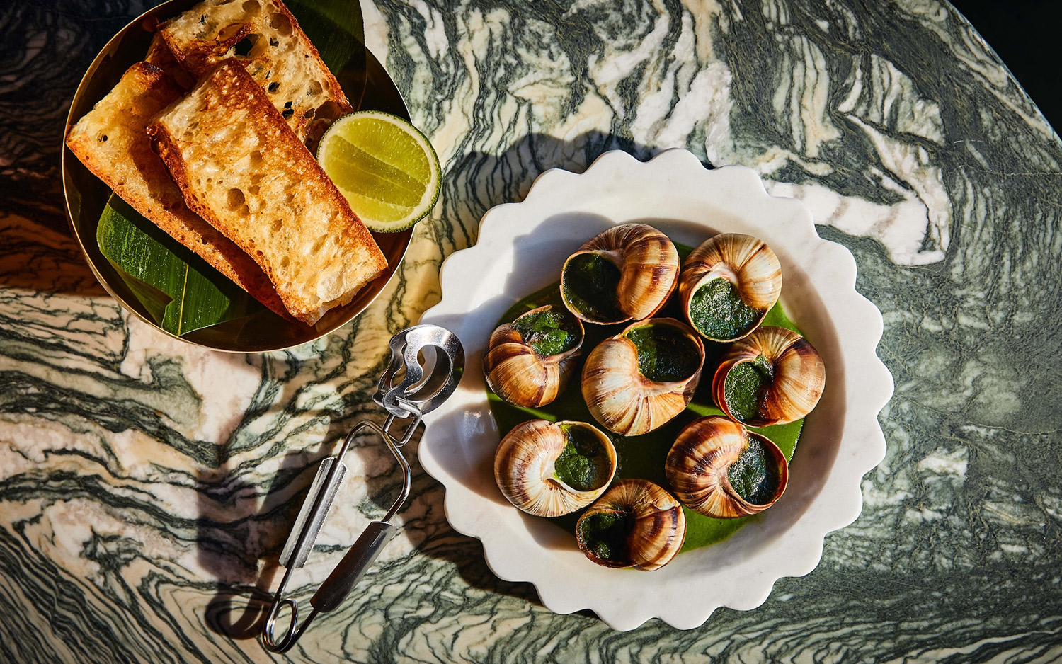 Green curry escargot.