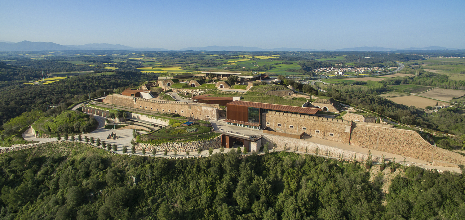 The Hotel Esperit Roca in Girona, Spain reimagines a 19th-century fortress facing the Pyrenees mountains.