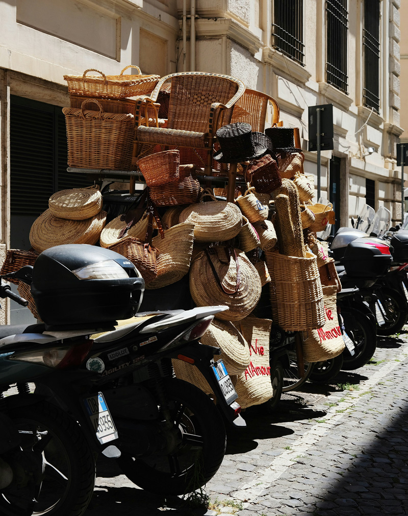 shopping in Rome.