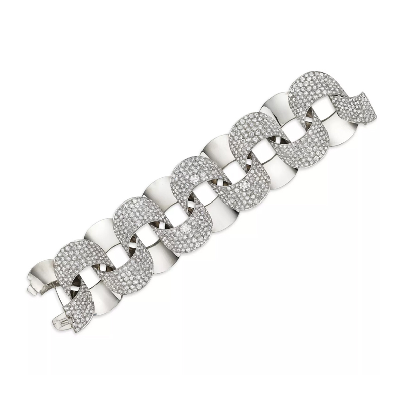 Suzanne Belperron Diamond “Tube” Bracelet