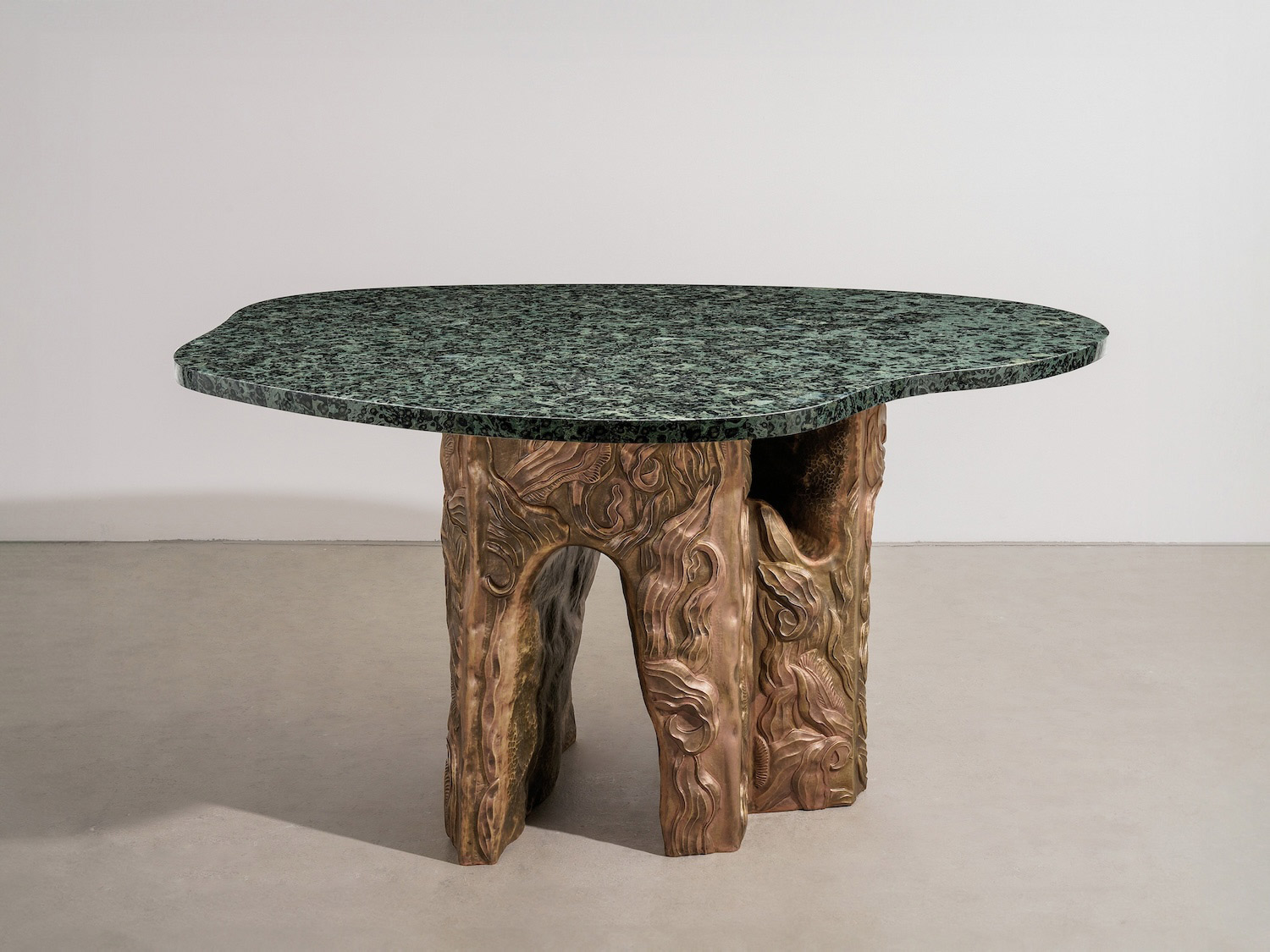 Chased Foyer Table (2024) by Vikram Goyal.