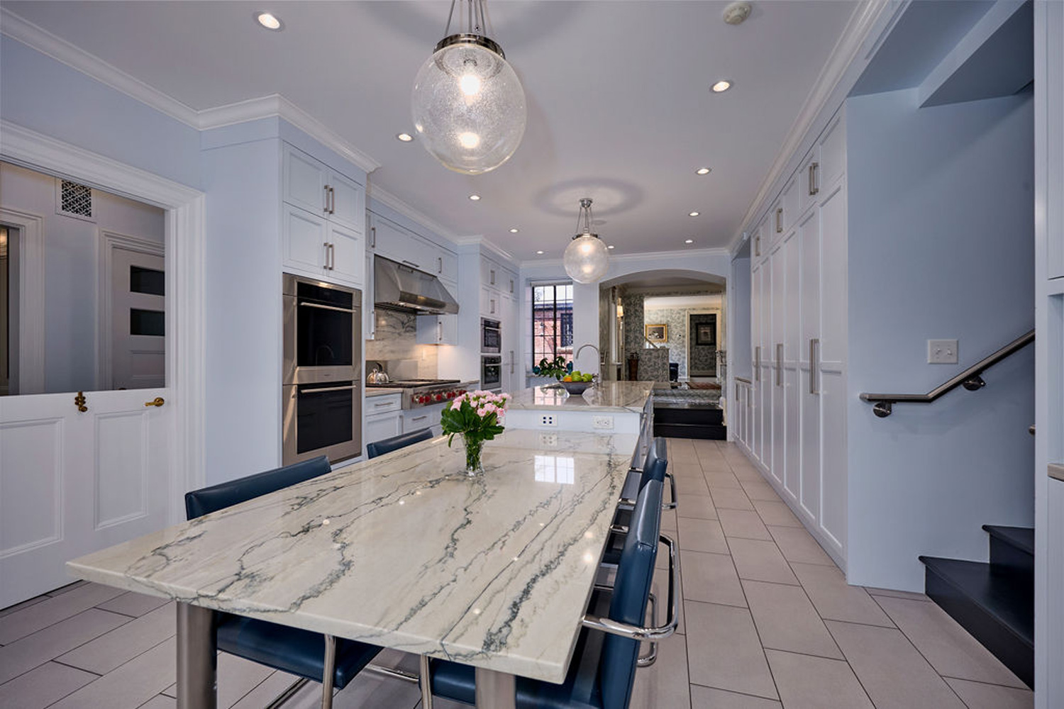 Kitchen at Dorothy Draper's former Tuxedo Park home.