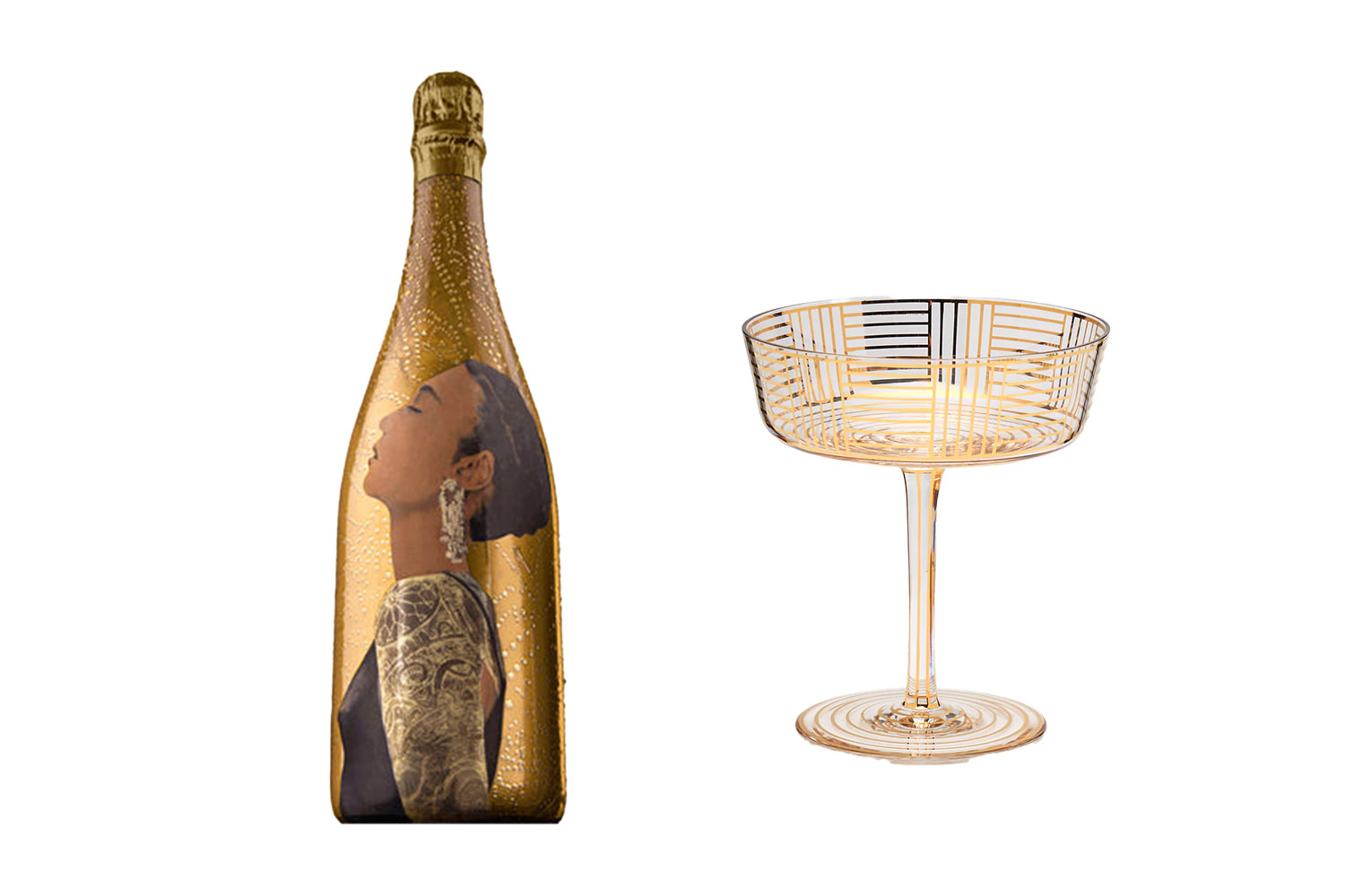 Series B Champagne Coupe by Lobmeyr for ABASK paired with La Piu Belle Champagne from VIK.