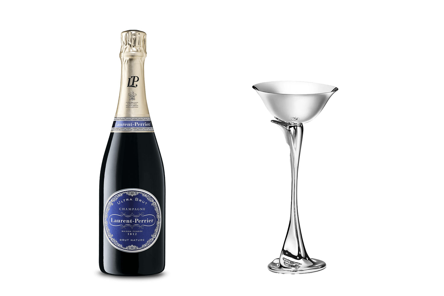 Elsa Peretti Champagne Cup by Tiffany & Co. paired with Laurent-Perrier’s Ultra Brut.