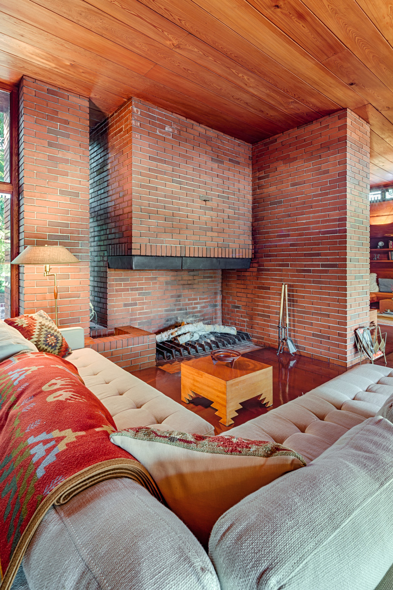 The home was designed by Frank Lloyd Wright.