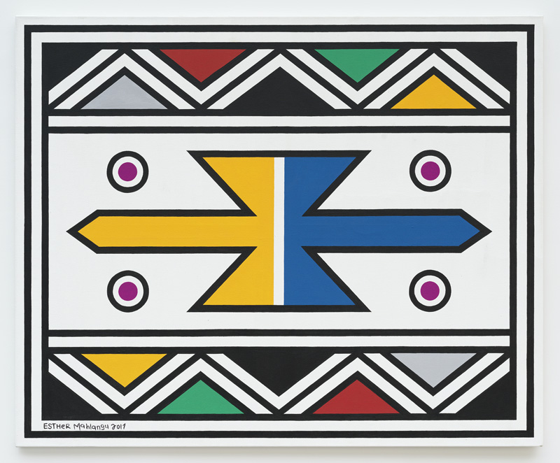 Esther Mahlangu, Untitled (Ndebele Abstract), 2017.