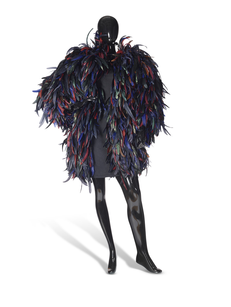 A Dior Haute Couture feather coat.