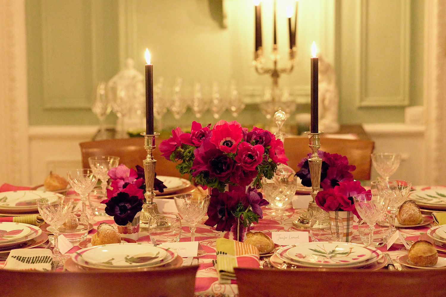 The dinner was held at the home of Marie Daâge.