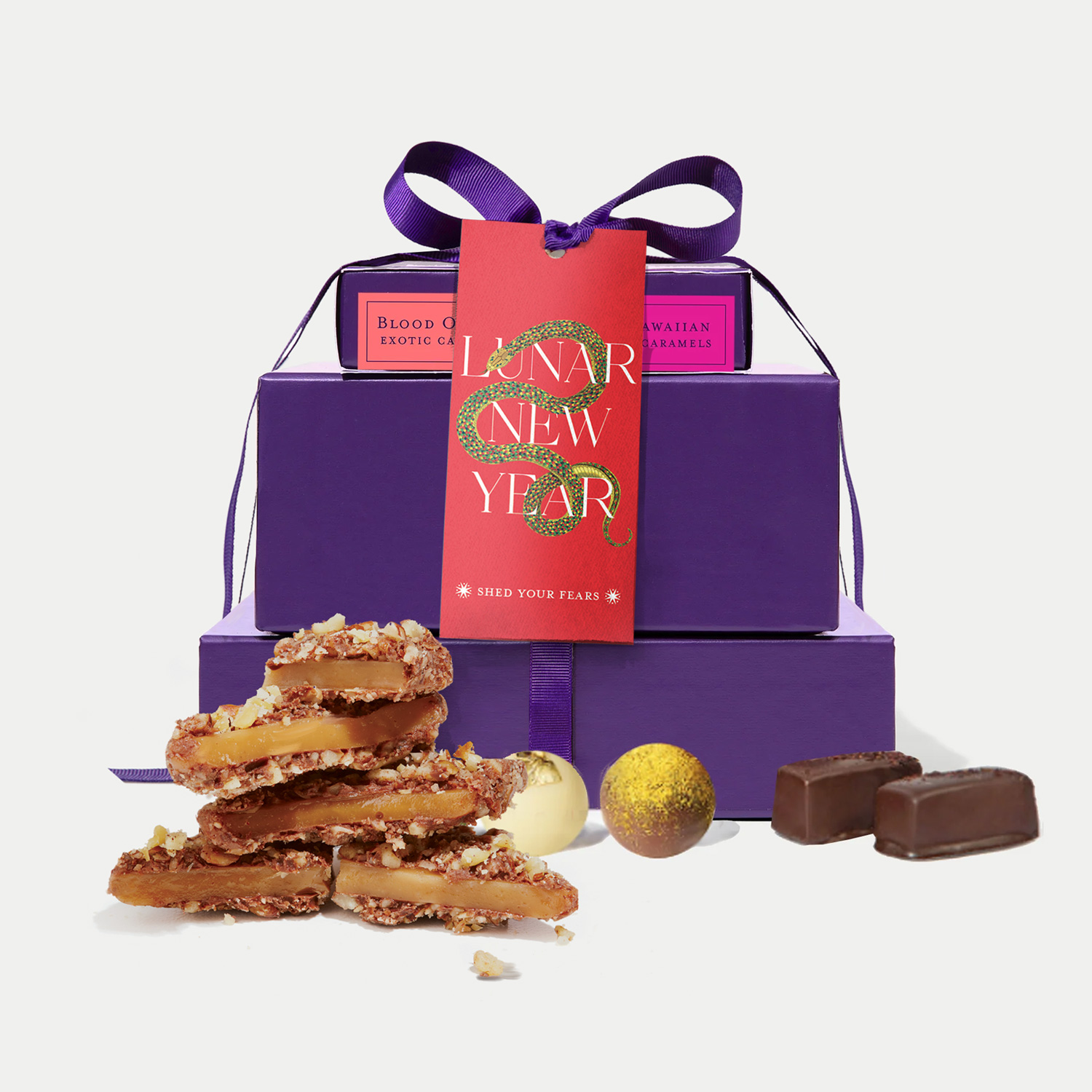 The Year of the Snake Gift Tower by Vosges Haut-Chocolat