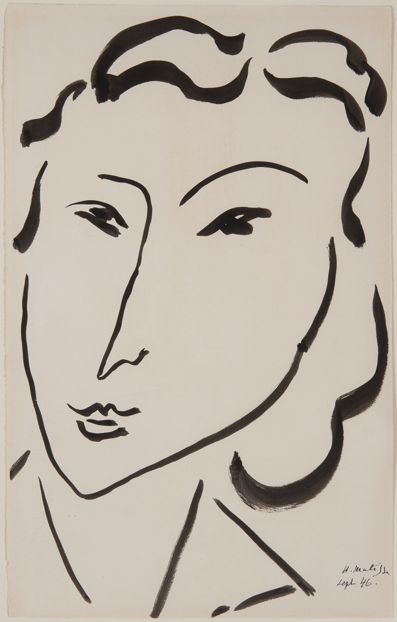 Tête de Jeune Fille (1946), by Henri Matisse, at Bernard Goldberg Fine Arts