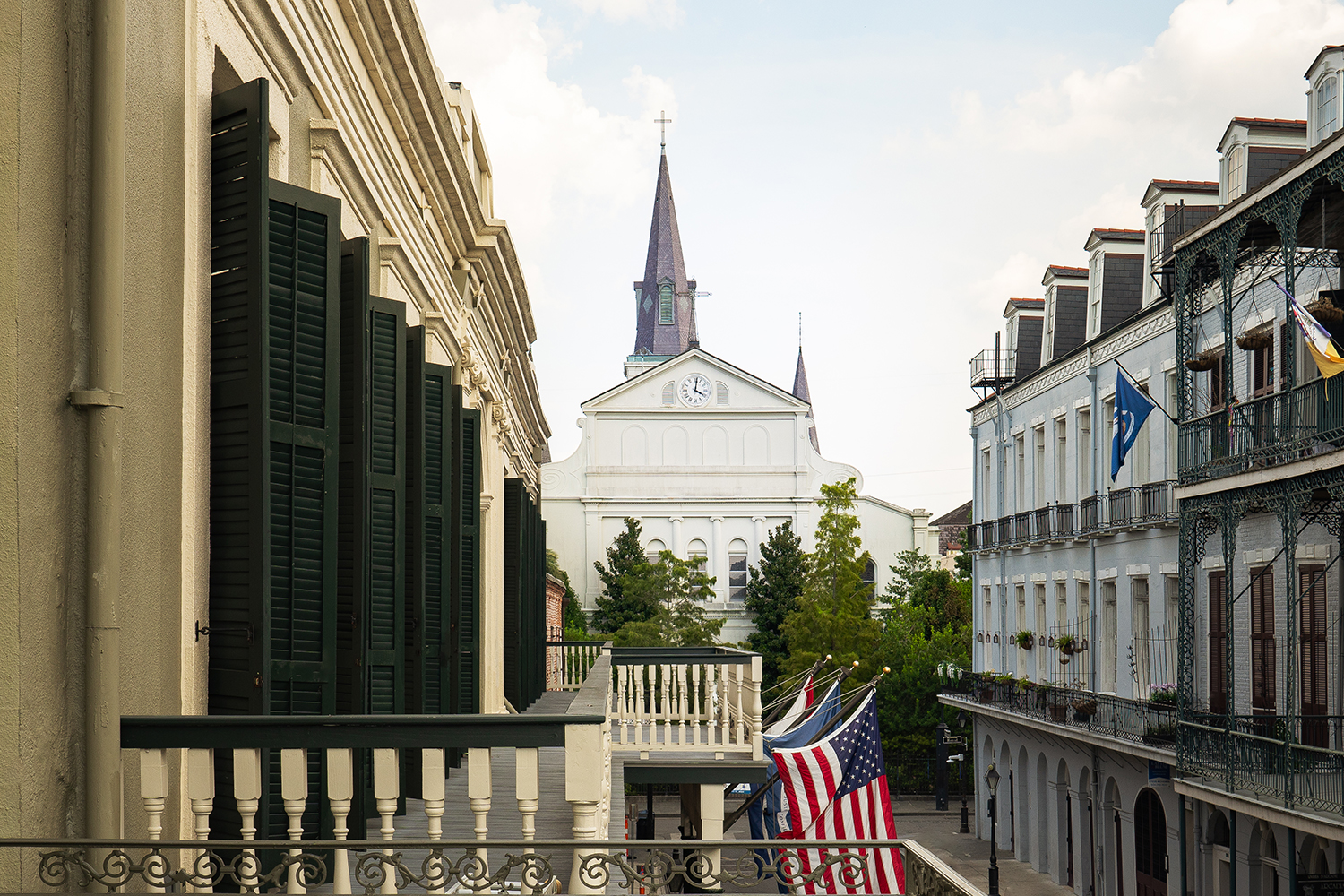 Balcony suite view at hotel Bourbon Orleans.