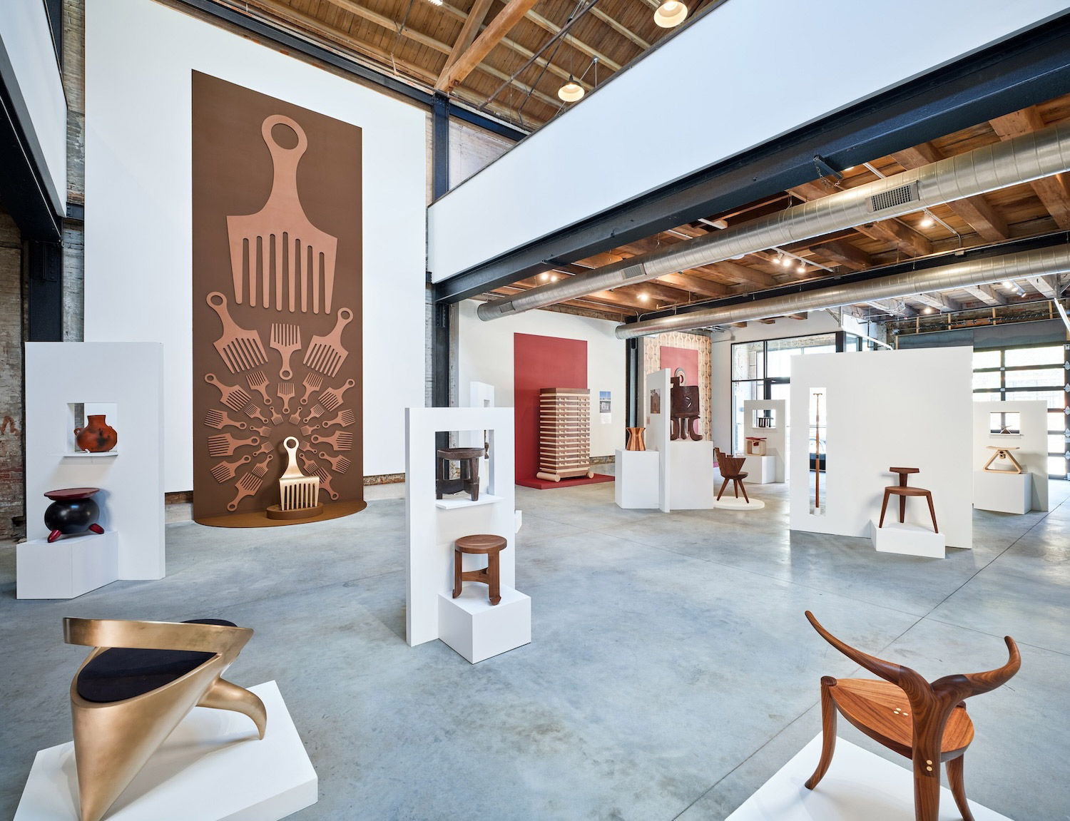 “Jomo Tariku: Juxtaposed: A Portal to African Design” at Wexler Gallery.