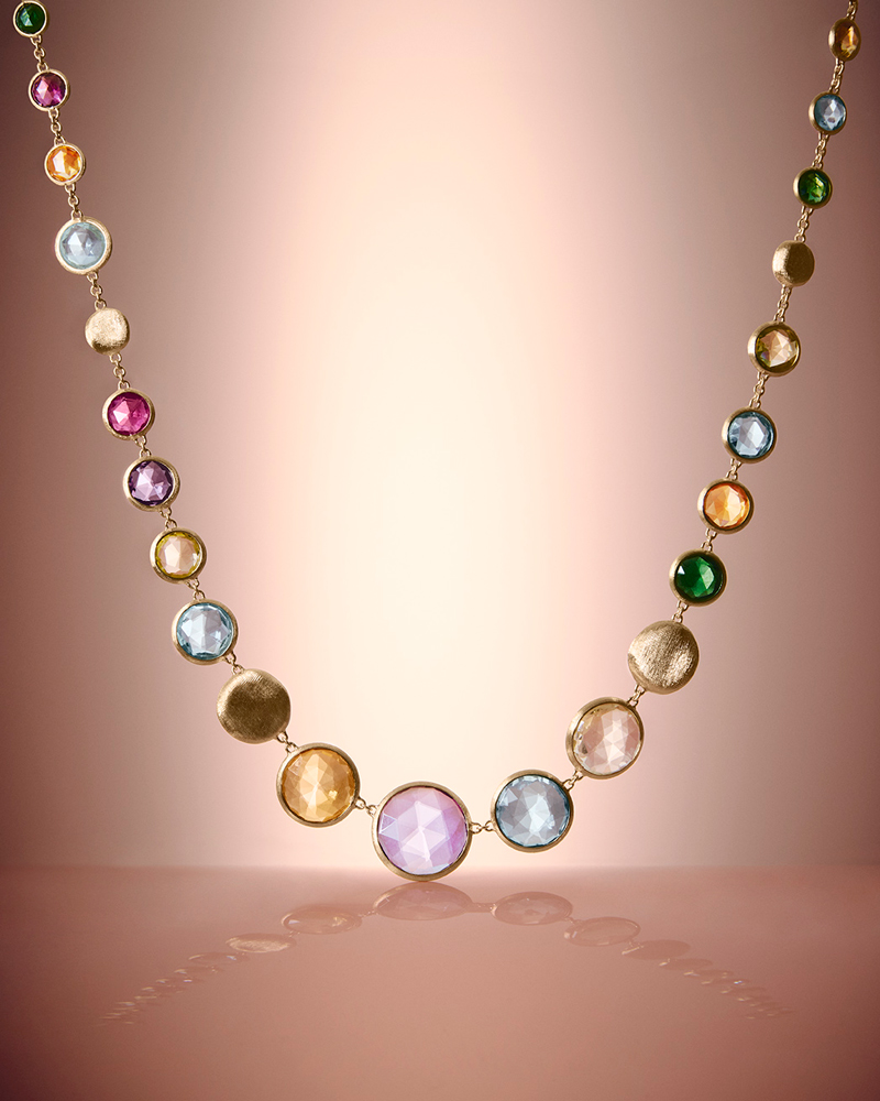 A necklace from the Jaipur Color collection, which features a mix of semi-precious stones.