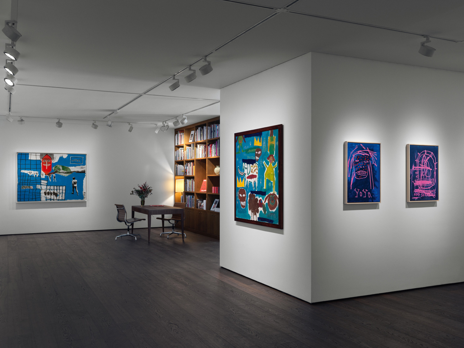 Installation view, “Jean-Michel Basquiat. Engadin,” at Hauser & Wirth, St. Moritz.