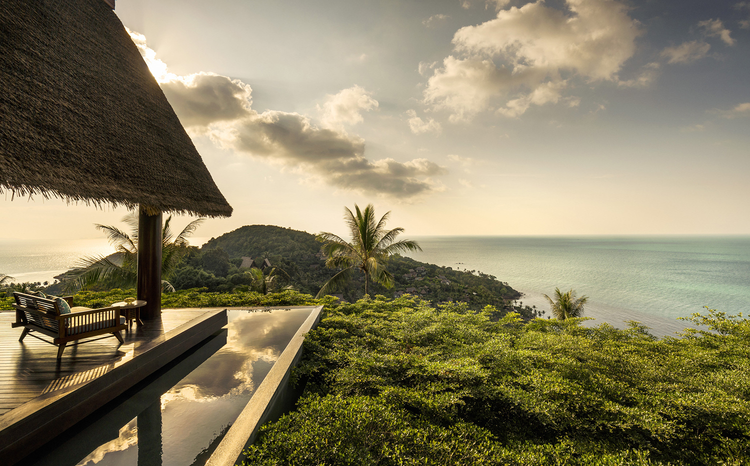 Sweeping view from the Four Seasons Resort Koh Samui in Thailand.