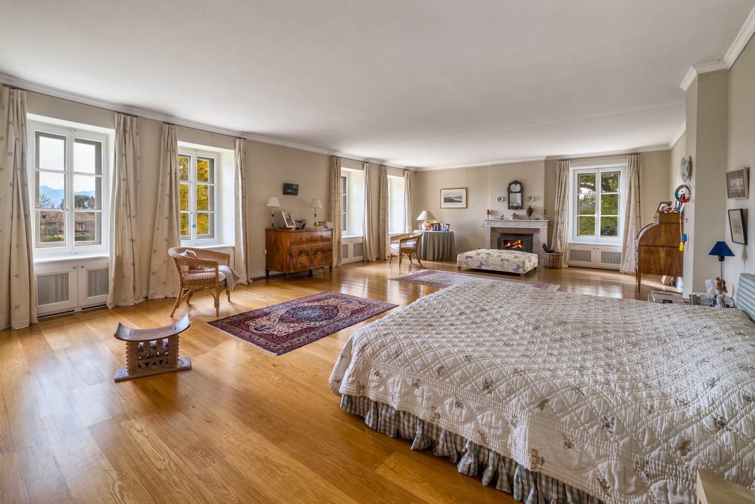 Audrey Hepburn former estate primary bedroom.