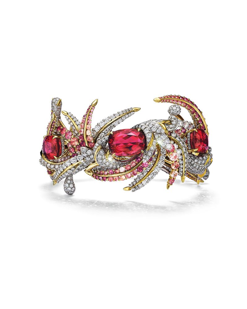 Phoenix rubellite bracelet from the Blue Book 2024: Tiffany Céleste collection.