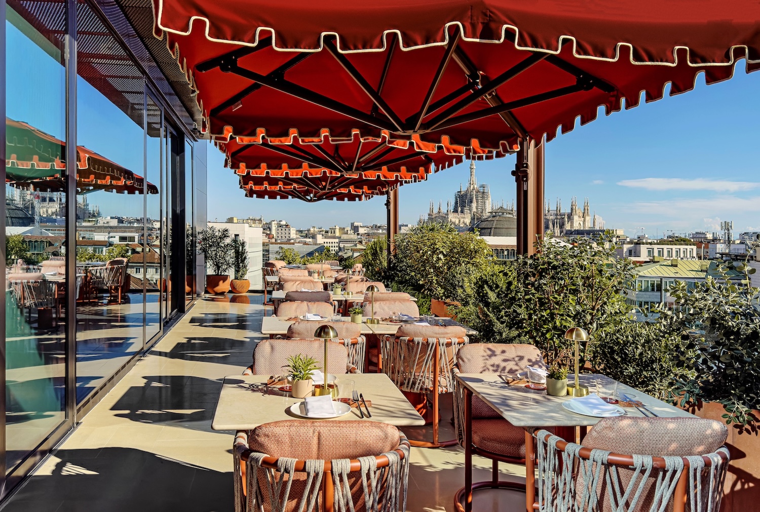 A terrace overlooking the Duomo.