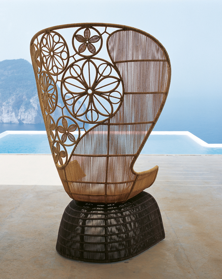 The Crinoline Outdoor Armchair.