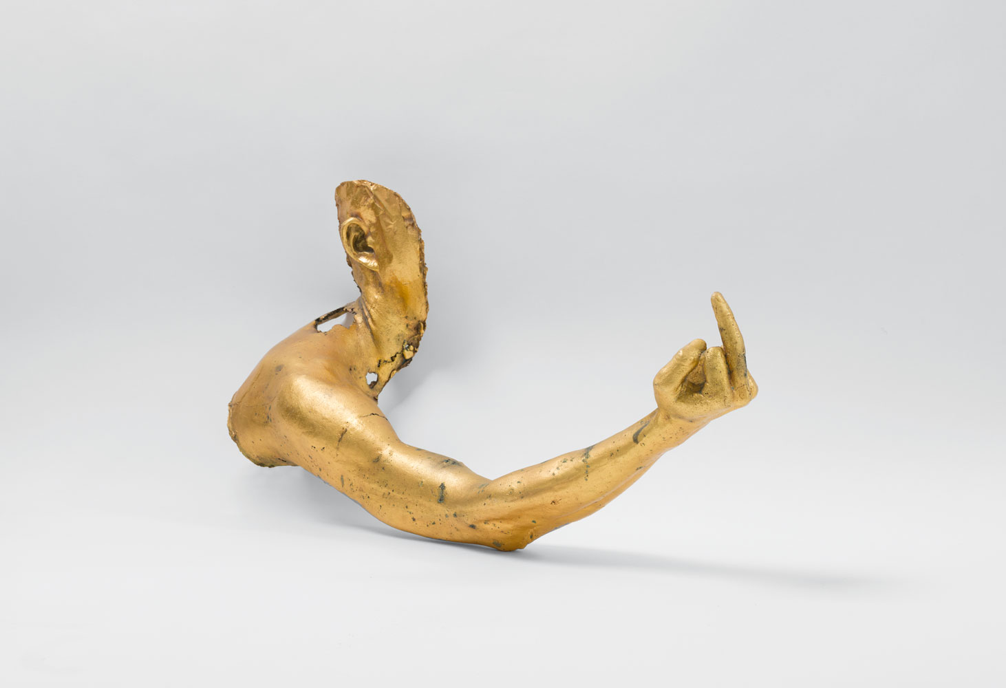 Middle Finger (Edition 1 of 4), 2000, Ai Weiwei, Chinese, b. 1957, gilt bronze, 14 x 27.5 x 9 in.