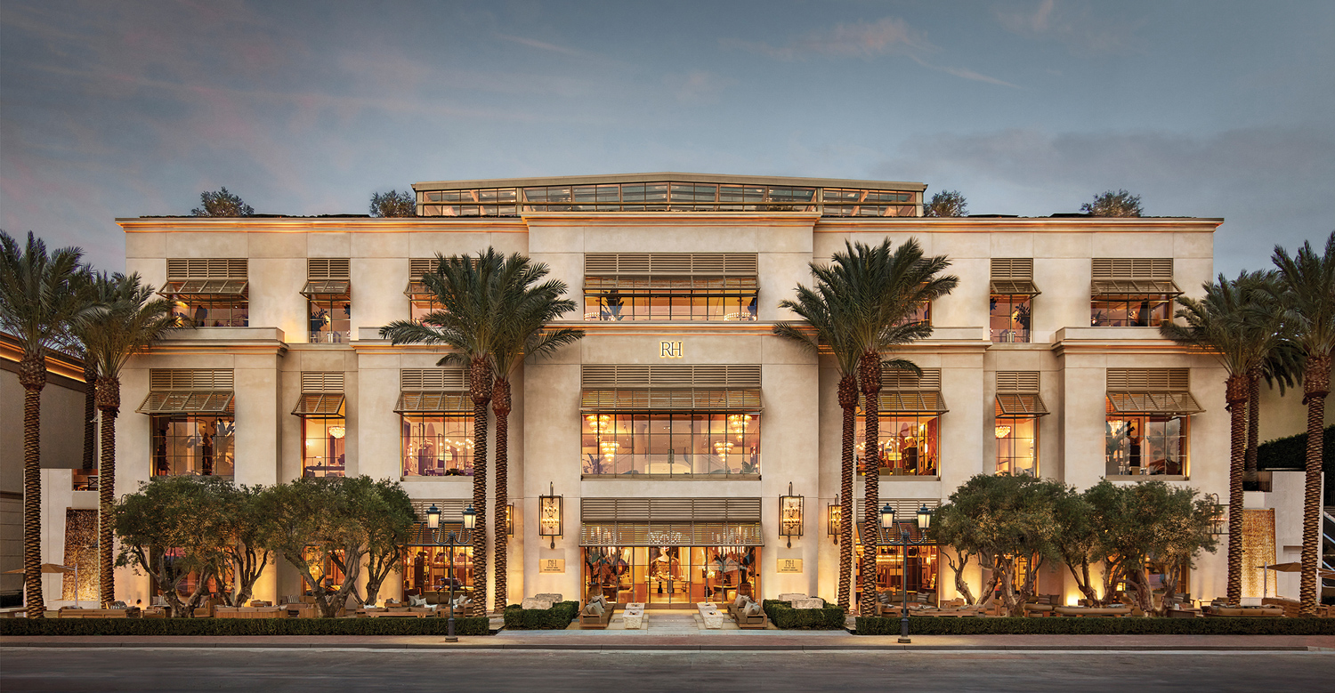 RH Newport Beach—The Gallery at Fashion Island in Orange County, California.