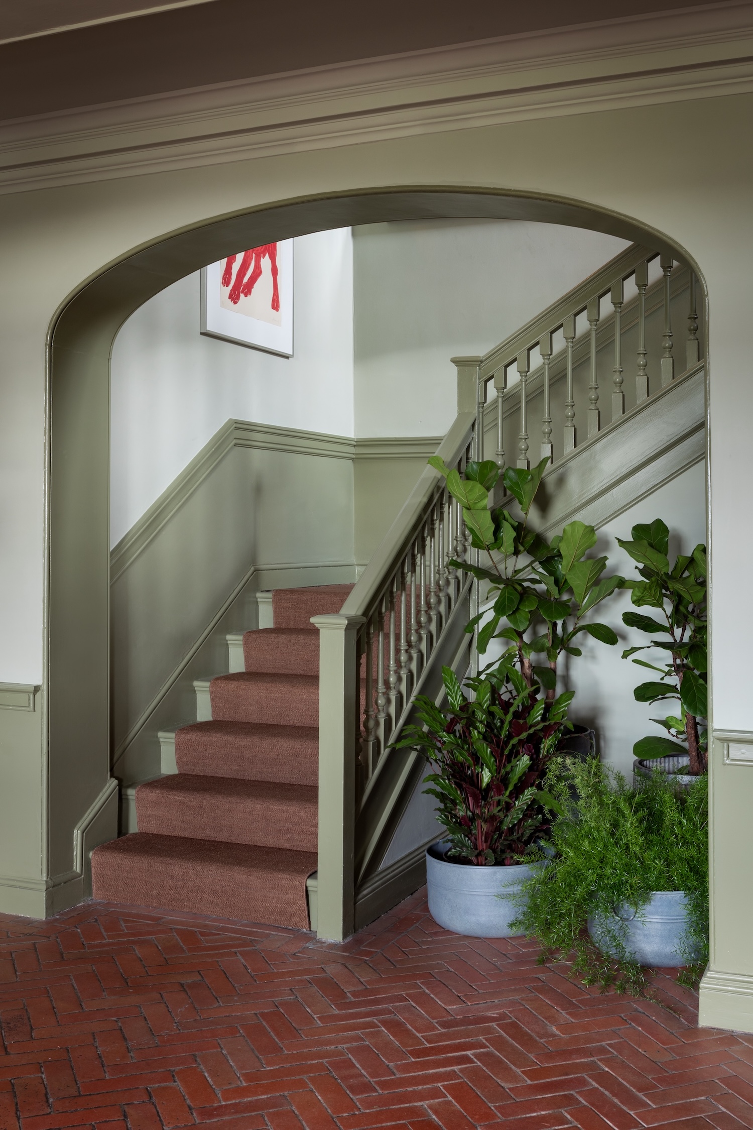 Staircase near the reception area at Cavendish House