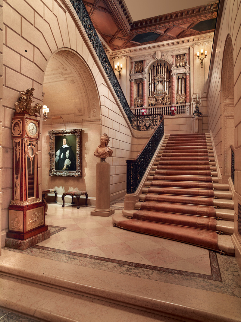 The grand stair, leading up to the family's private quarters.