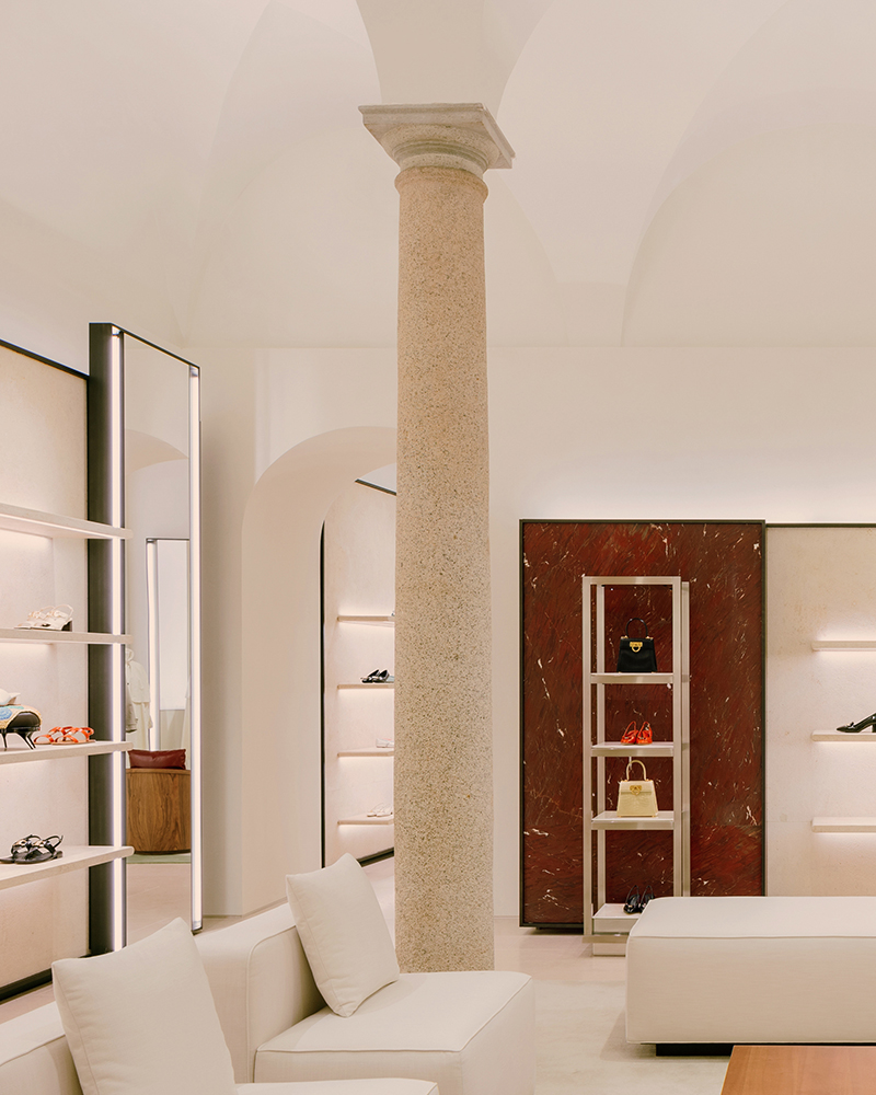 Ferragamo Boutique in Milan, Italy.