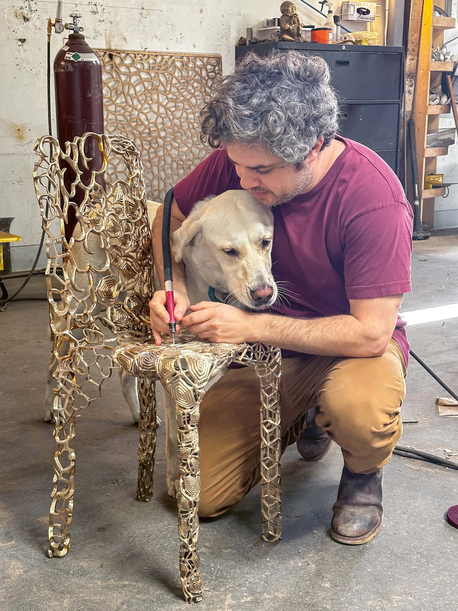 David Wiseman in his studio.