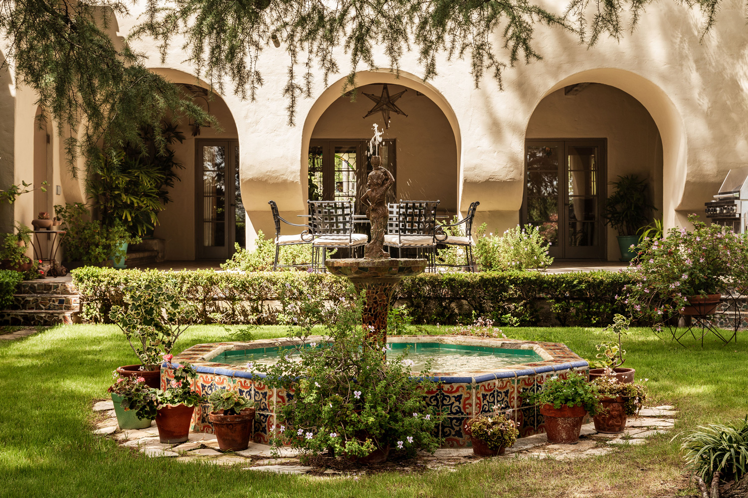 The home sits on 1.2 acres.
