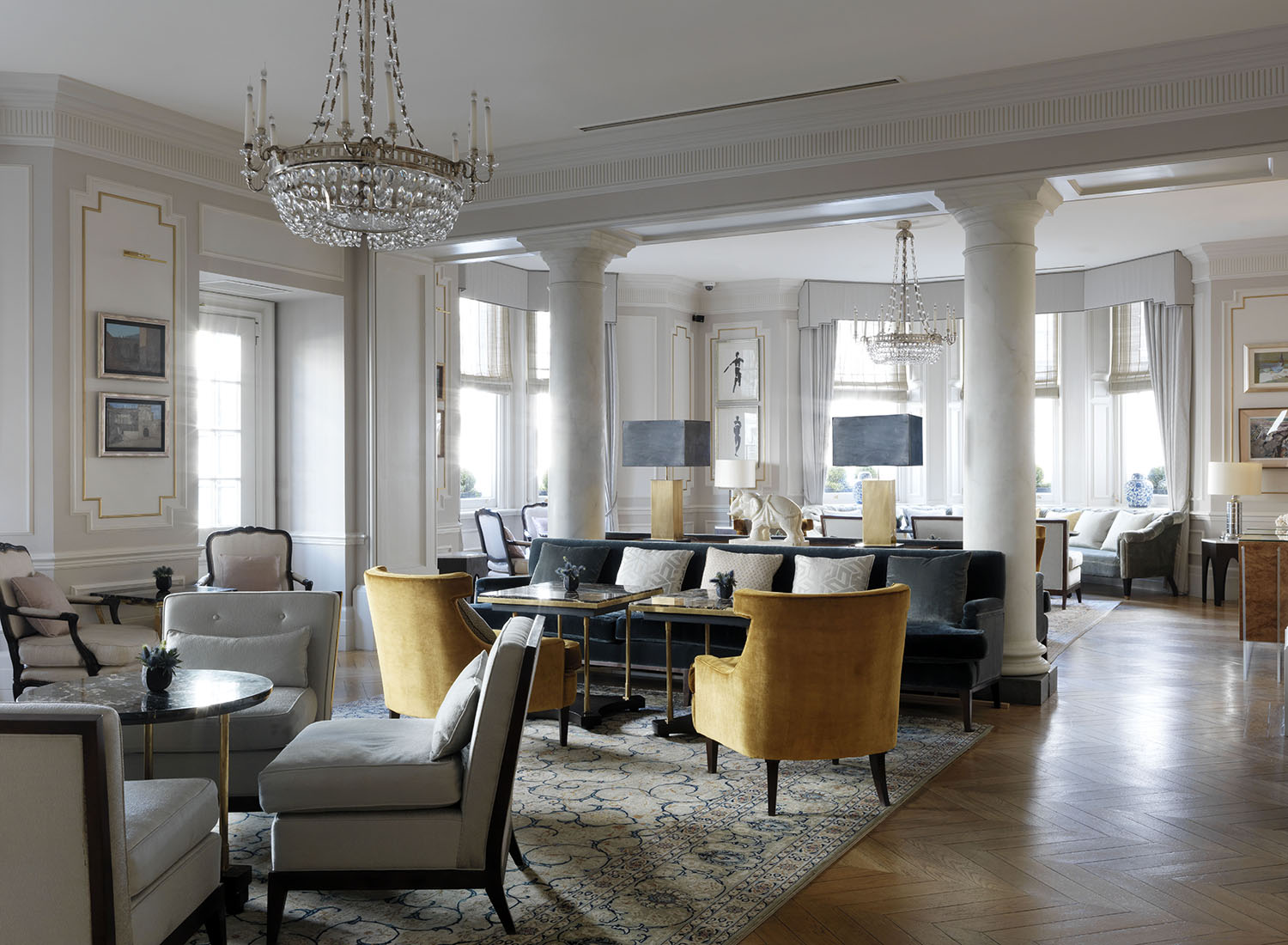 The drawing room where afternoon tea is served.