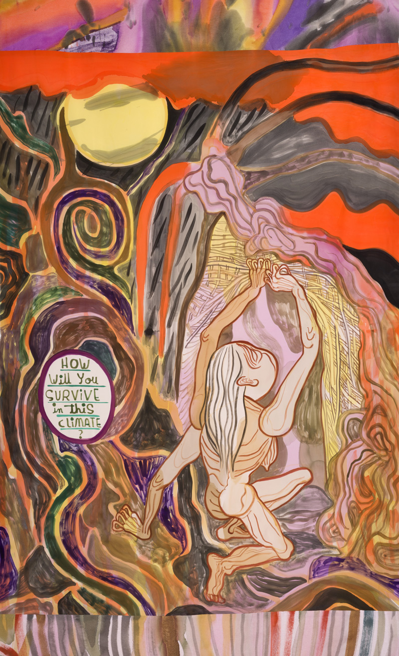 Emma Talbot, detail from Volcanic Landscape, (2022).