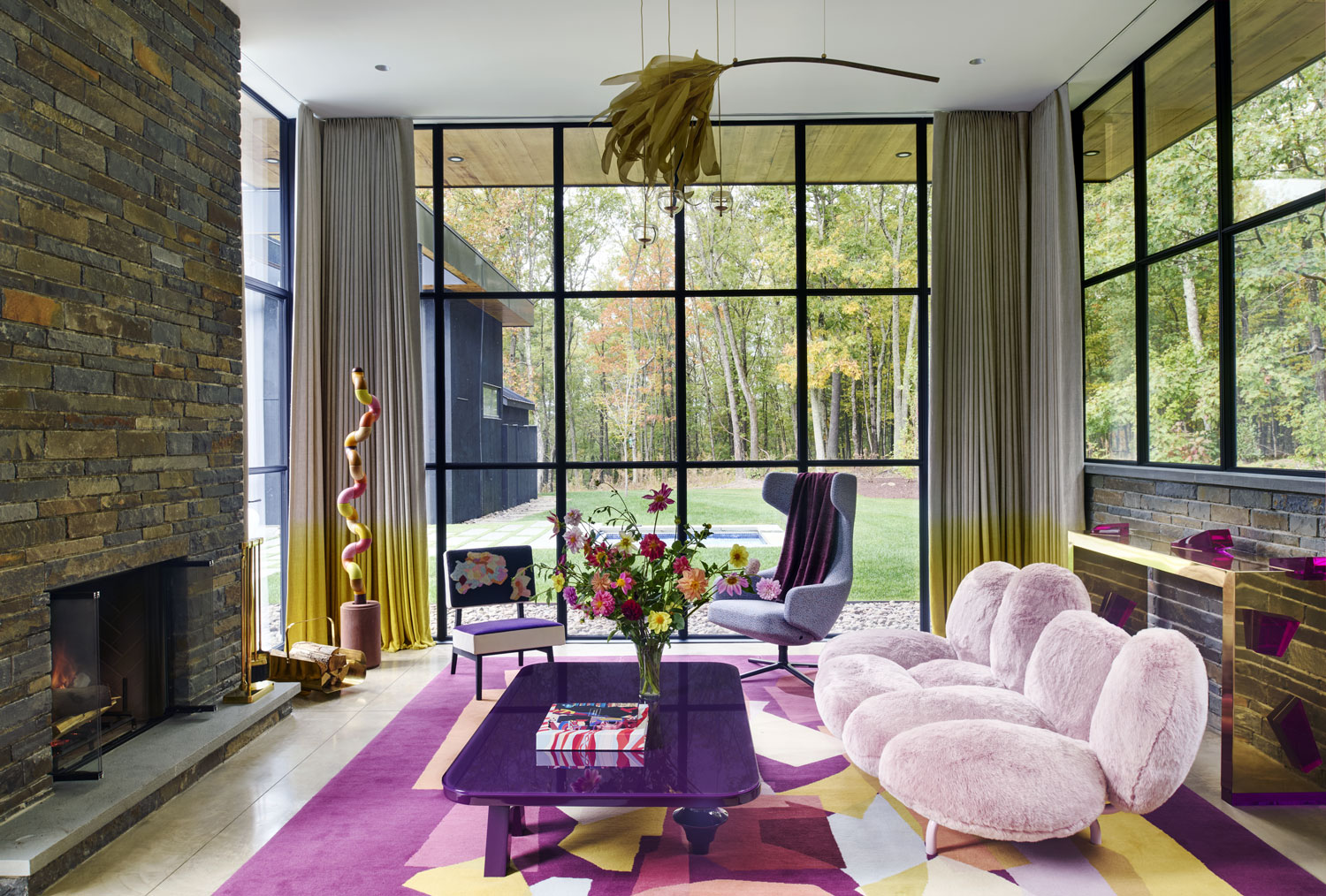 The living room.