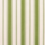 Green and white vertical striped canvas fabric pattern.