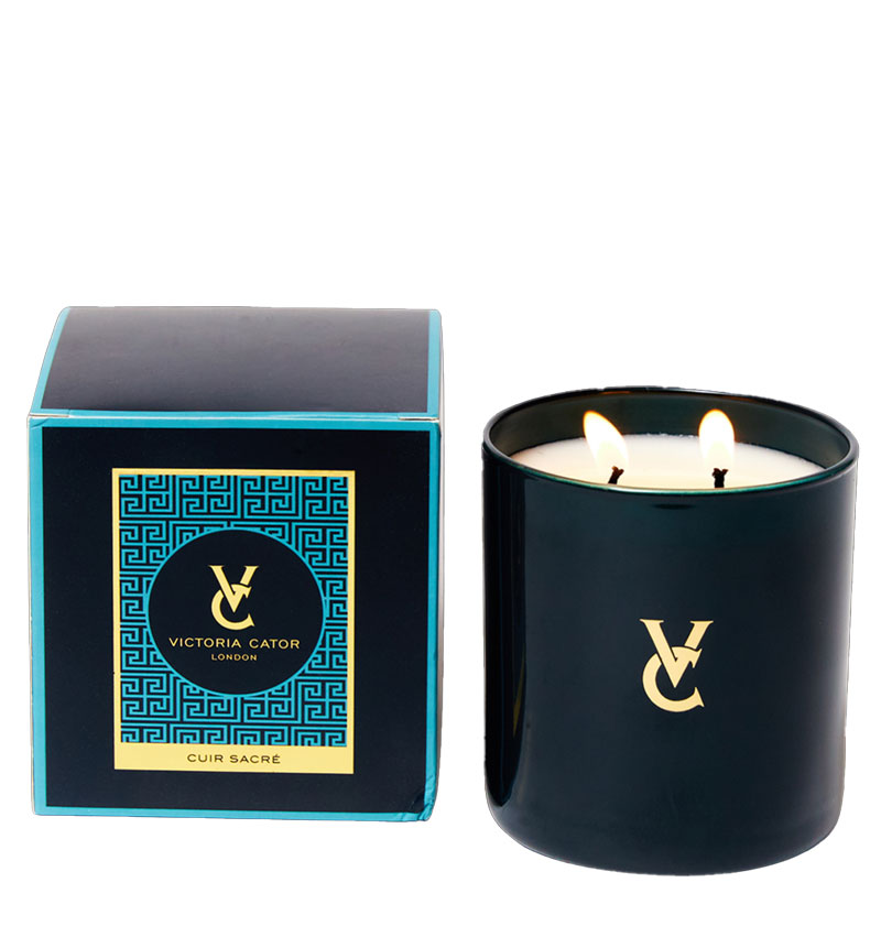 Cuir Sacré candle by Victoria Cator.