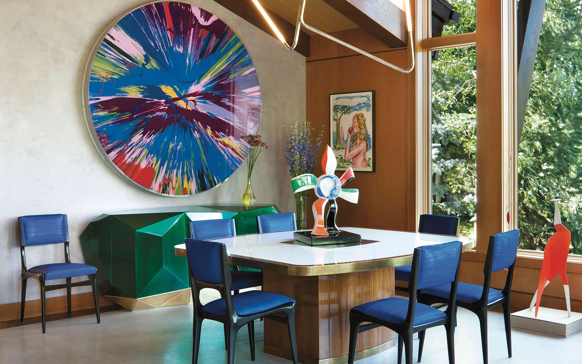 Interiors Where Damien Hirst's Provocative Works Take Center Stage