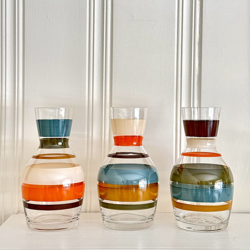 Portofino striped carafe by Quintessence.