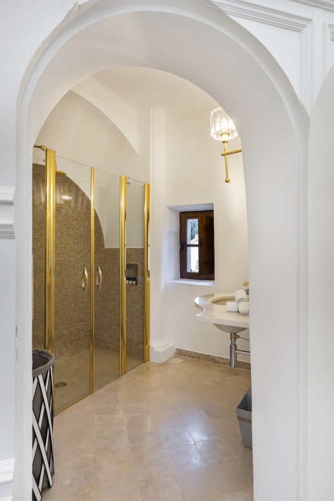 Touches of gold in the Tower Suite.