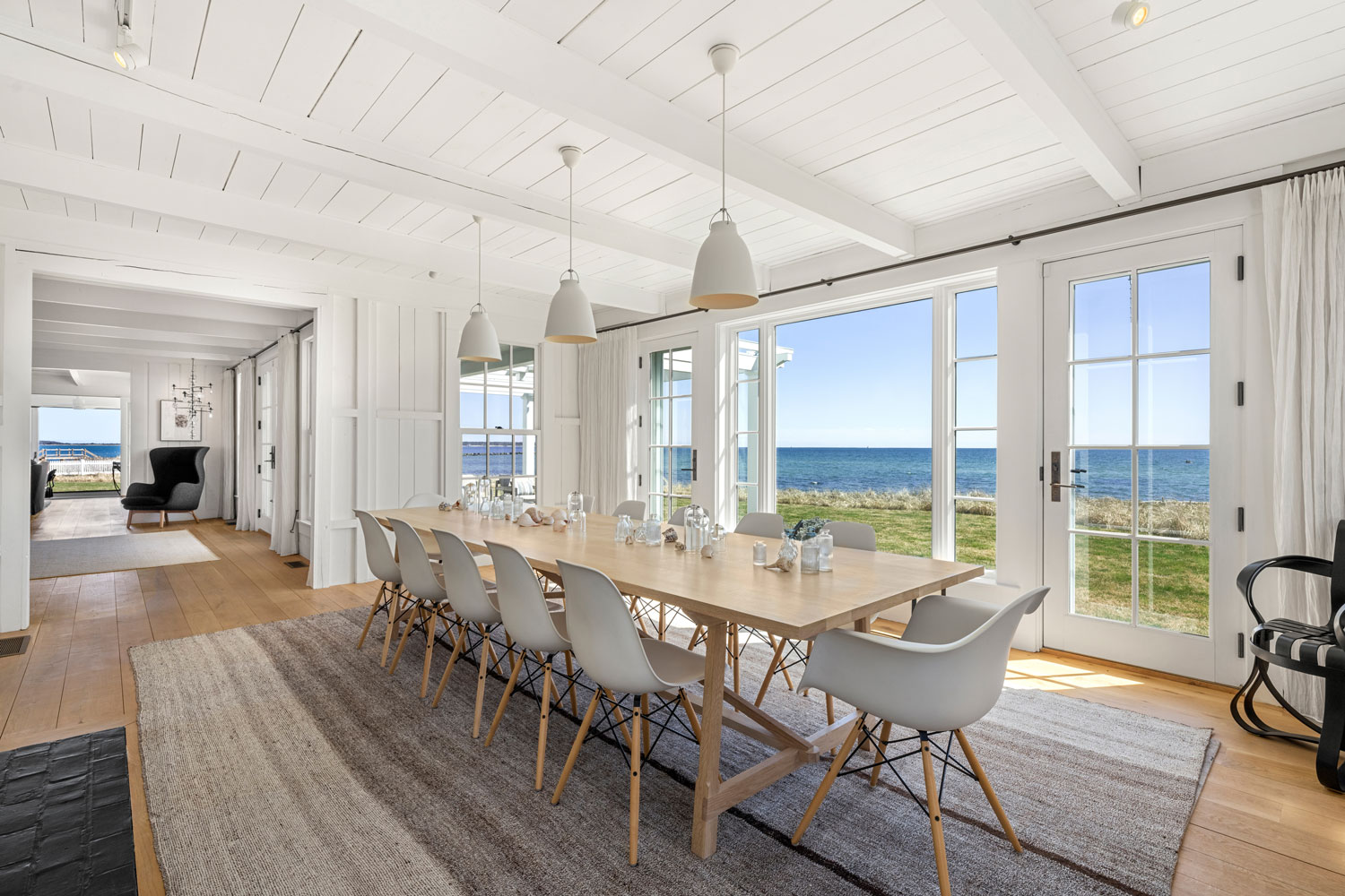The dining room has space for hosting up to 12 people.