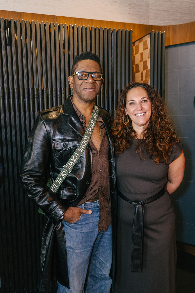 Rayman Boozer and Jill Sieracki at the opening of Arte's flagship in New York.