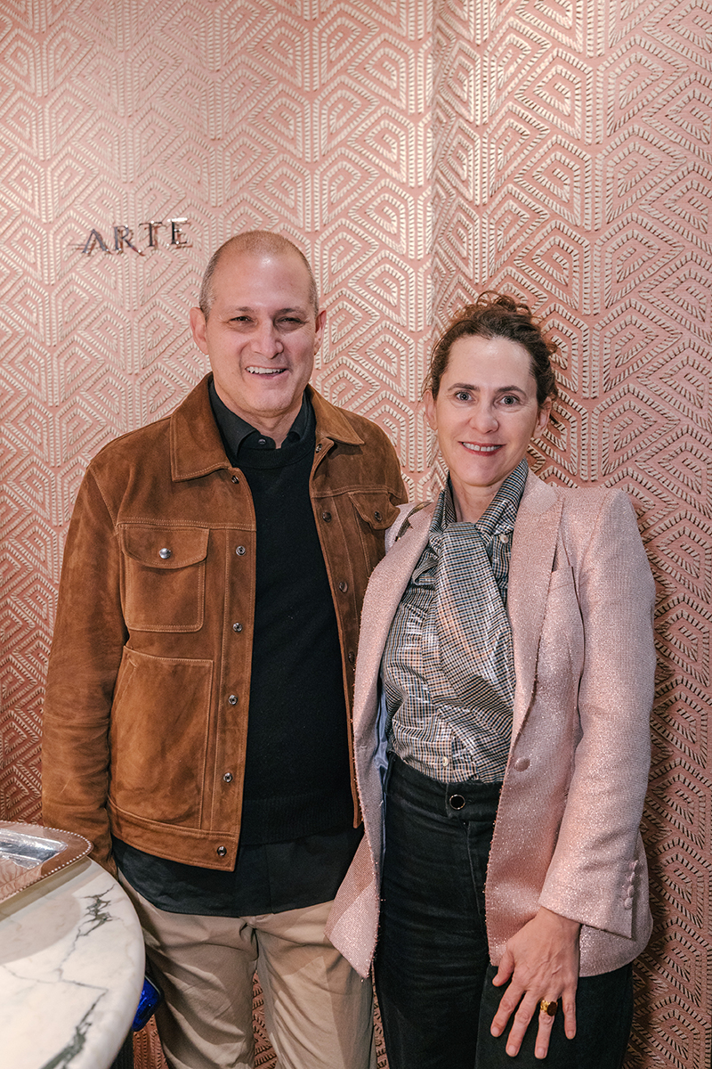William Pittel and Fawn Galli at the opening of Arte's flagship in New York.