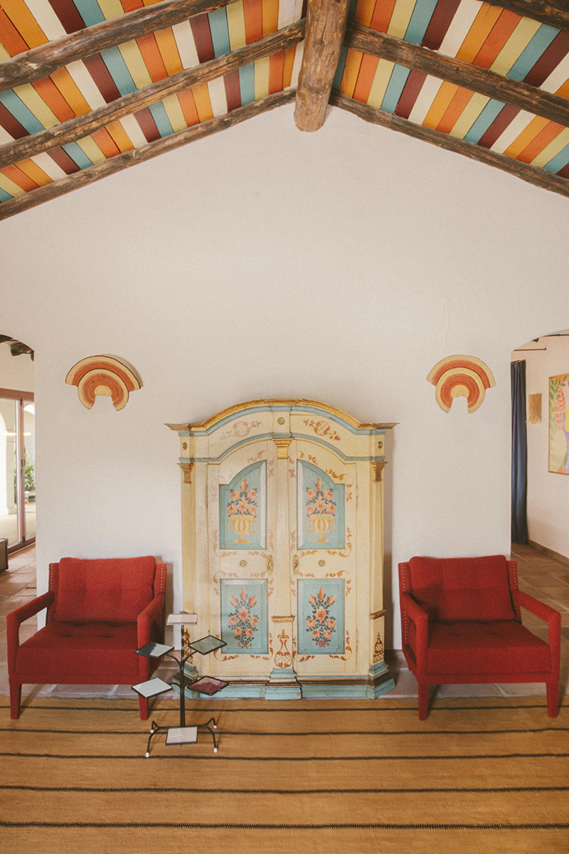 Interior of the boutique hotel Cortijo Genesi in Andalusia, Spain, designed by interior architect Victoria-Maria Geyer.