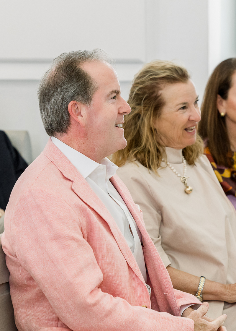 Robbie Pierce and Barb Kaytes during the panel discussion at Windsor.