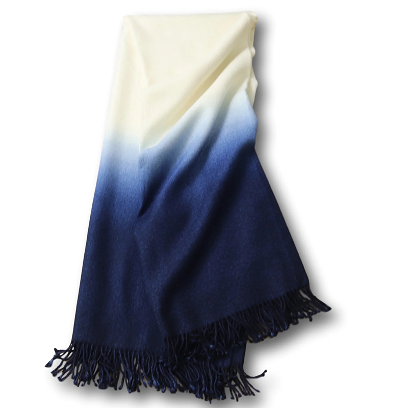 Dip-dyed throw by Joanna Howard.