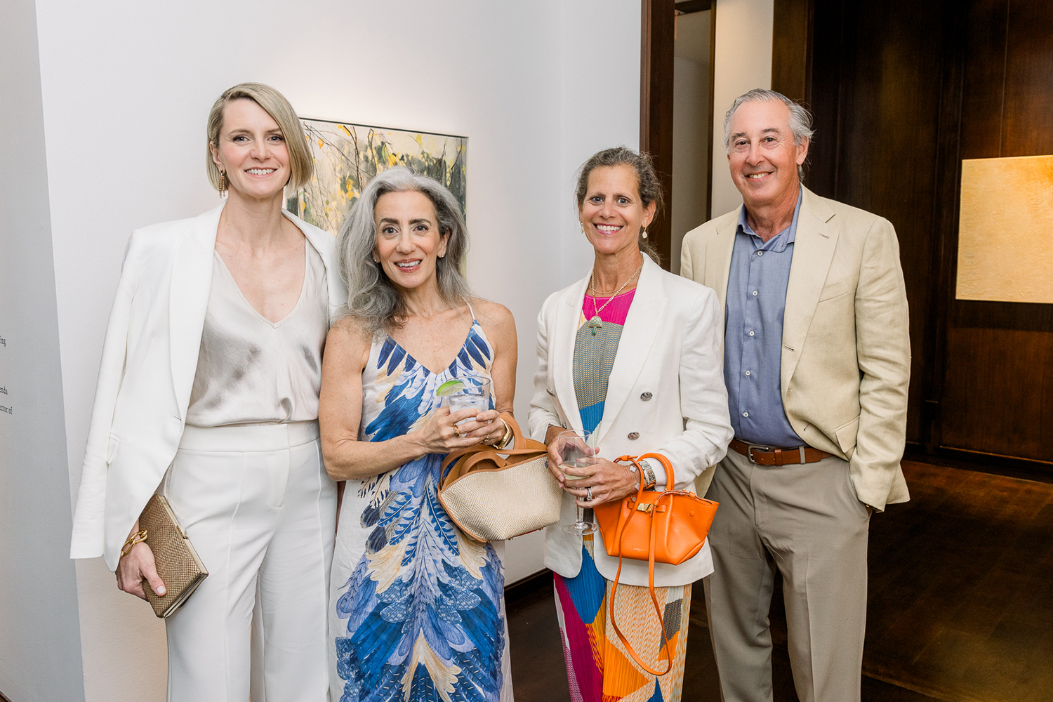 Melissa Lindsay and Amy Vischio with Debbie and Andy Gordon at the exhibition “Left Hand, Right Hand” at the Gallery at Windsor.