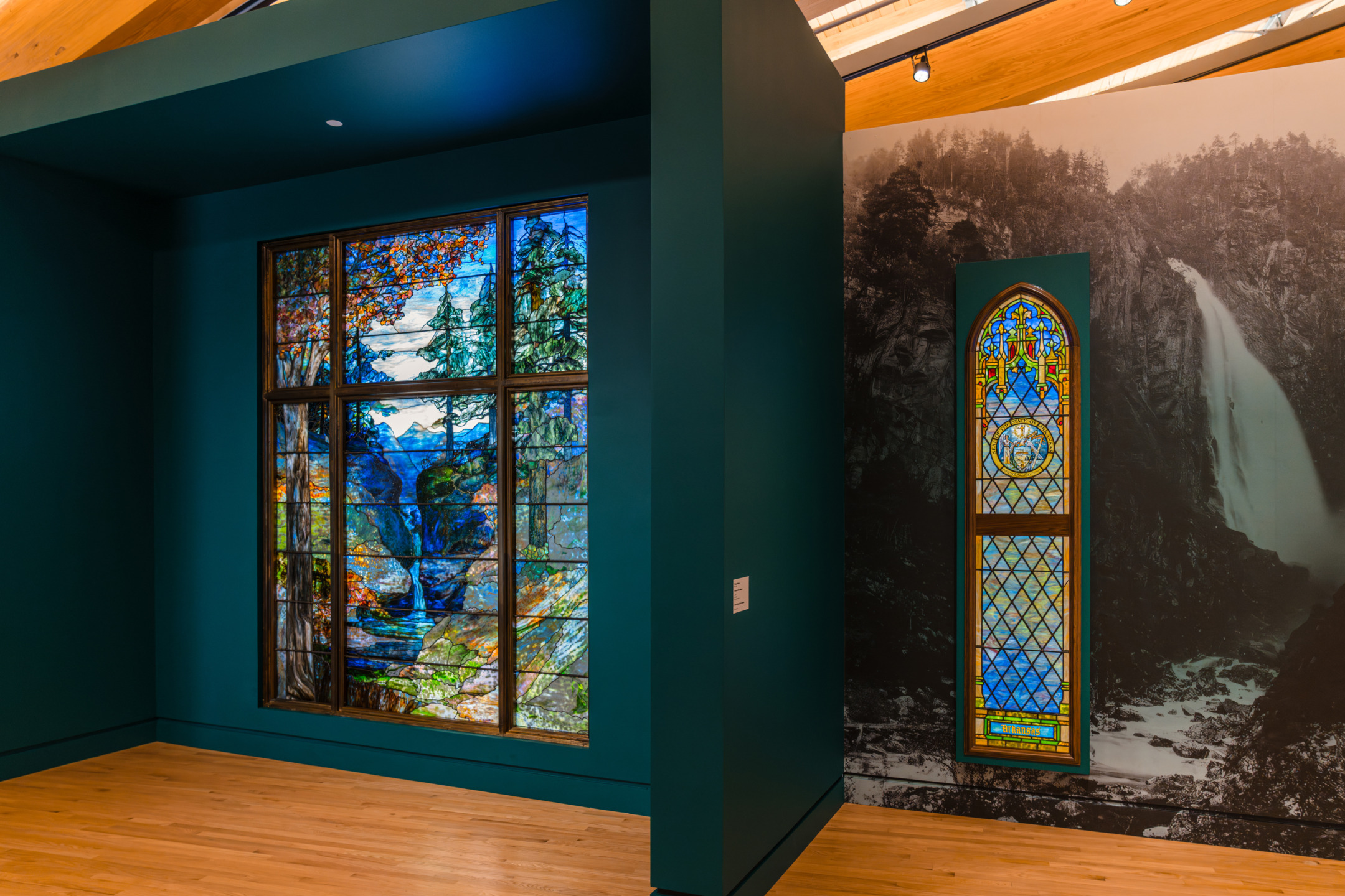 Crystal Bridges Installs Two Historic Tiffany Stained Glass Windows